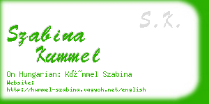 szabina kummel business card